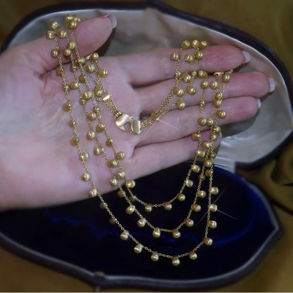 Marco Bicego 18K VINTAGE RARE TRIPLE-STRAND ELEGANT SIVIGLIA NECKLACE! - Picture 2 of 16